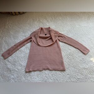 Elegant Mauve Cowl Neck Sweater